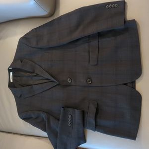 DKNY Sports Jacket, 40R, Black/Gray w/subtle plaid